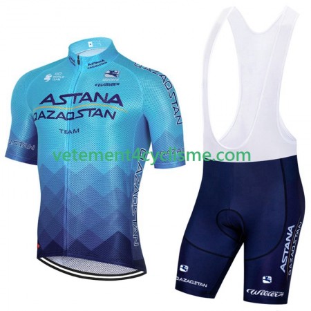 Homme Tenue Cycliste et Cuissard à Bretelles Astana Qazaqstan 2023